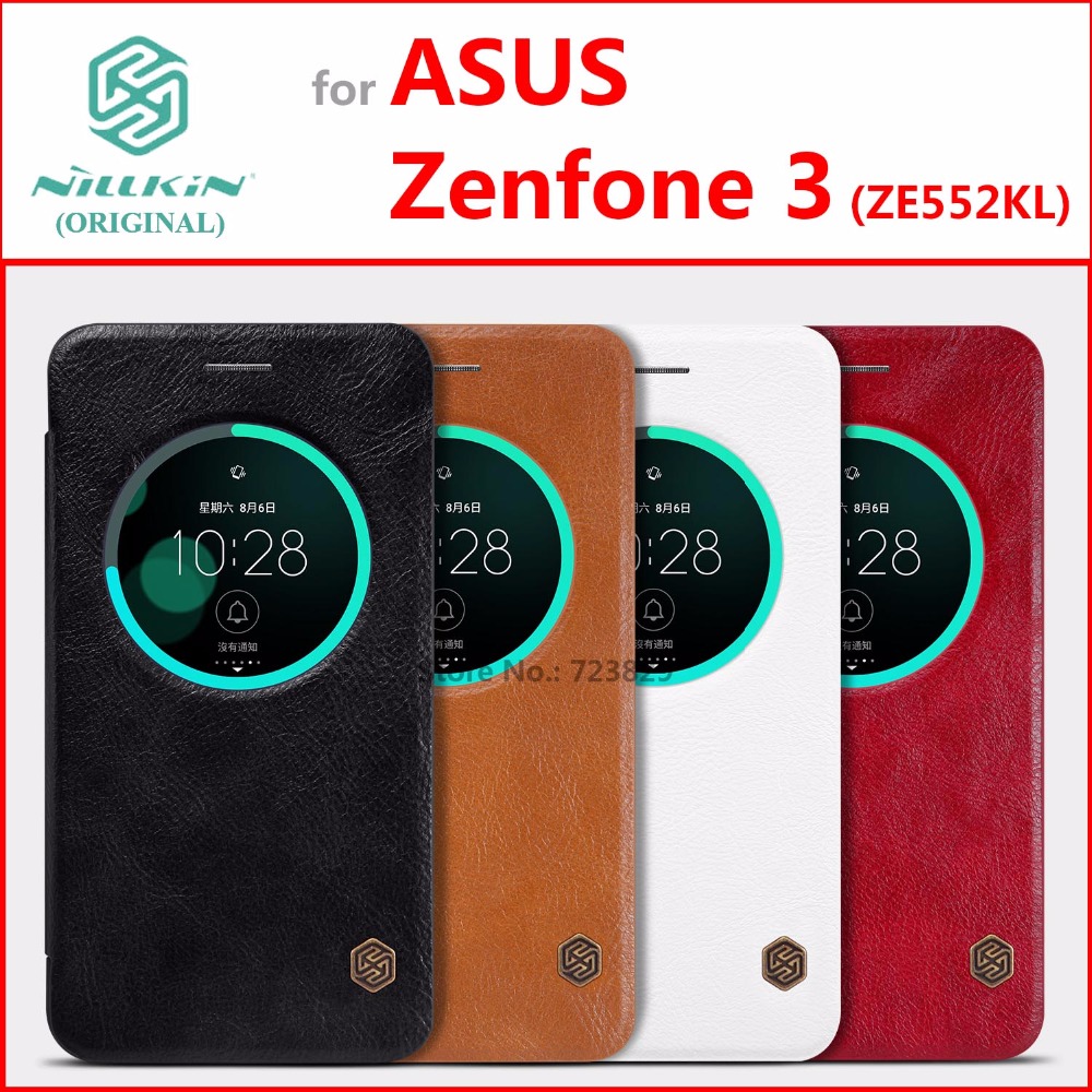 

wholesale Leather Case for asus Zenfone 3 ZE552KL Original NILLKIN Qin Series Classic Flip Cover for asus Zenfone 3 ZE552KL