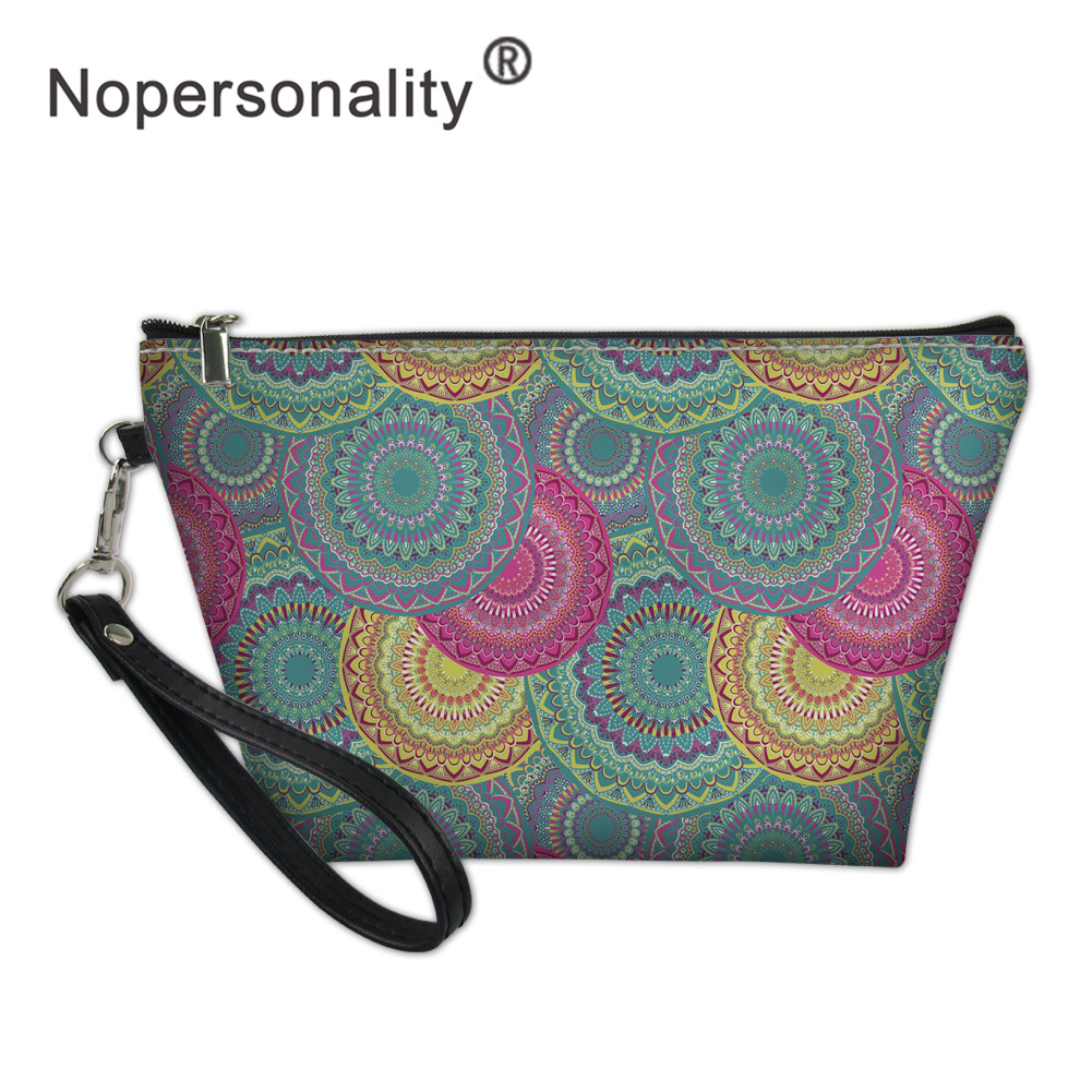 

Nopersonality Printing Mandala Women Small Make Up Bag Ladies Fashion Travel Cosmetic Bag Handbag PU Makeup Organizer, L5112z8