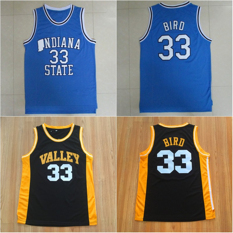 

#33 INDIANA State College Stitched Mens Valley High School Basketball Jersey