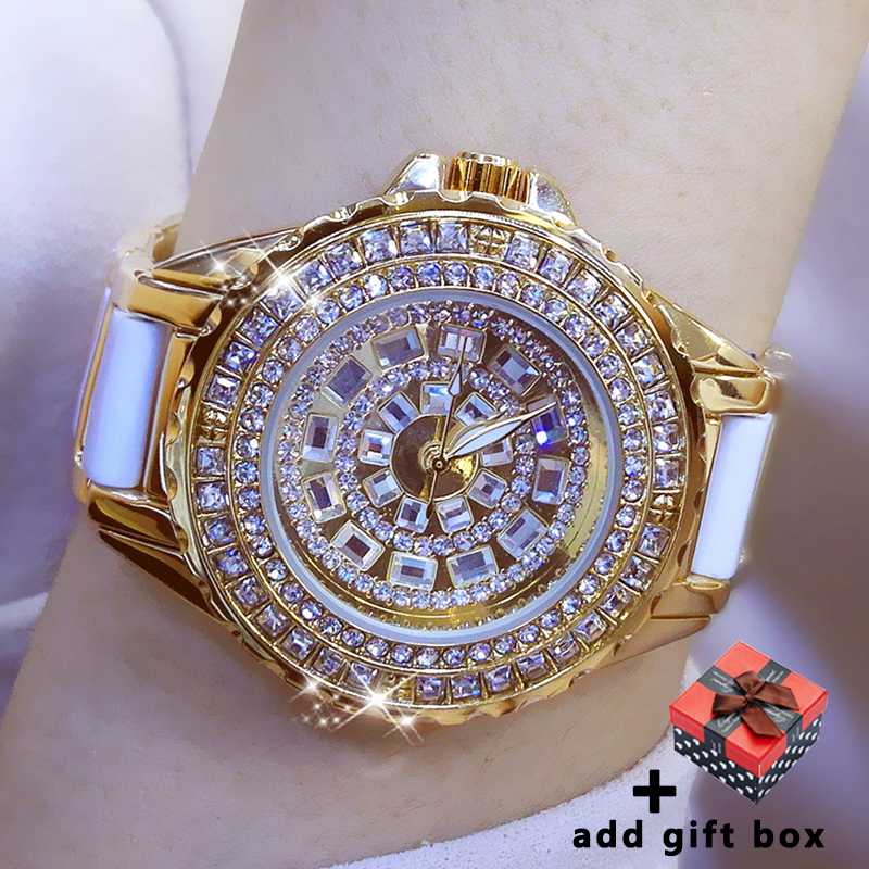 

Bs Ceramic Watch Women 2020 Fashion Gold Female Wristwatch Rhinestone Ladies Wrist Watches For Gift