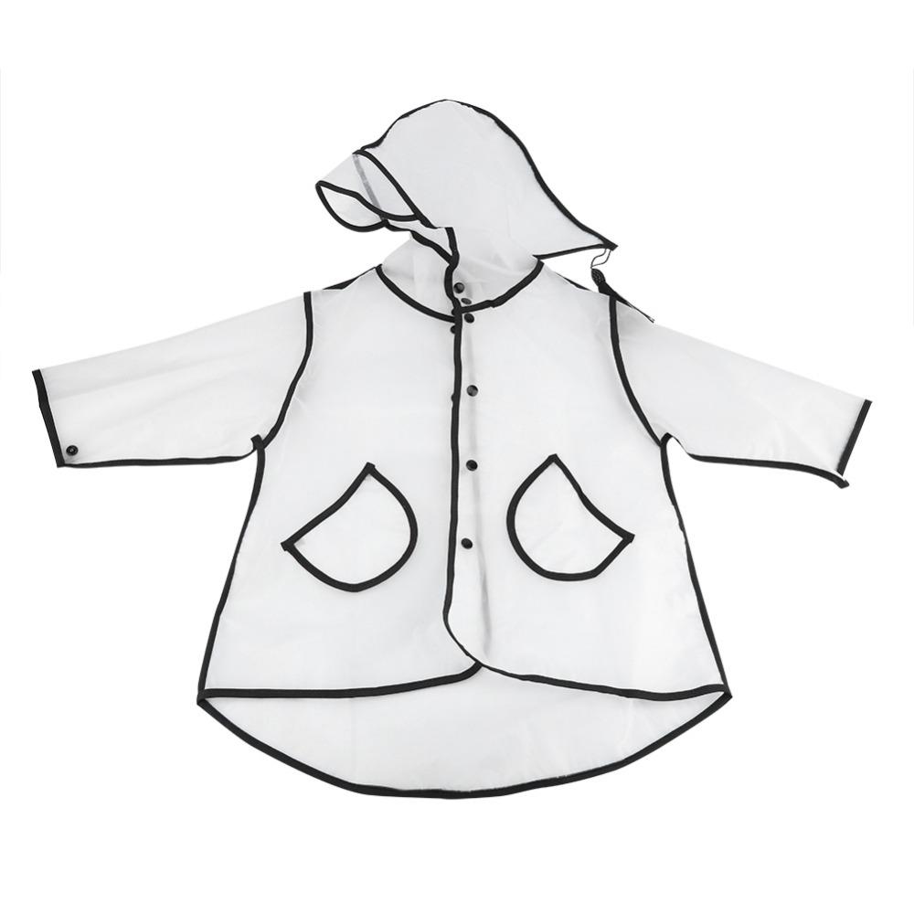 Transparent Raincoat Boys Rain Coat Hooded Outdoors Clear Waterproof Kids Girls Toddler Children'S Raincoats Rainwear LiuWB