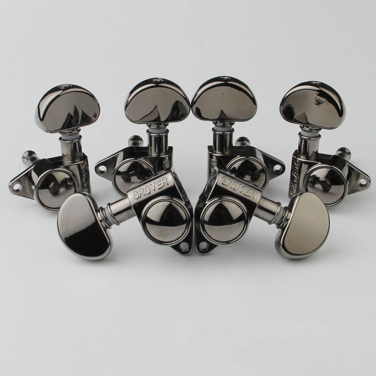 

Rare Nickel black Grover Guitar Machine Heads Tuners Guitar Tuning Pegs 3R+3L / Set