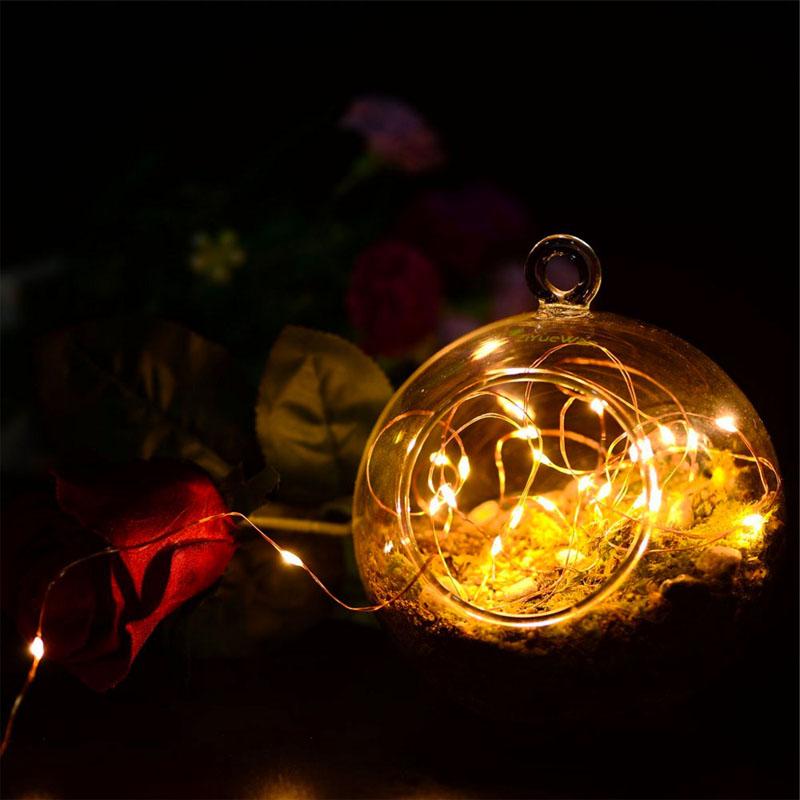 

Quick Flash 2M 20LEDs led string CR2032 Battery 1 meter 3M 4M 5M Micro Mini Light Silver Wire Starry For Christmas Halloween Decoration