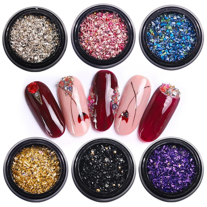 

7g 1 Box Nail Accessories New York Storm Manicure Accessories Mixed Shredded Diamond Micro-bead Super Flash Nail Art Art