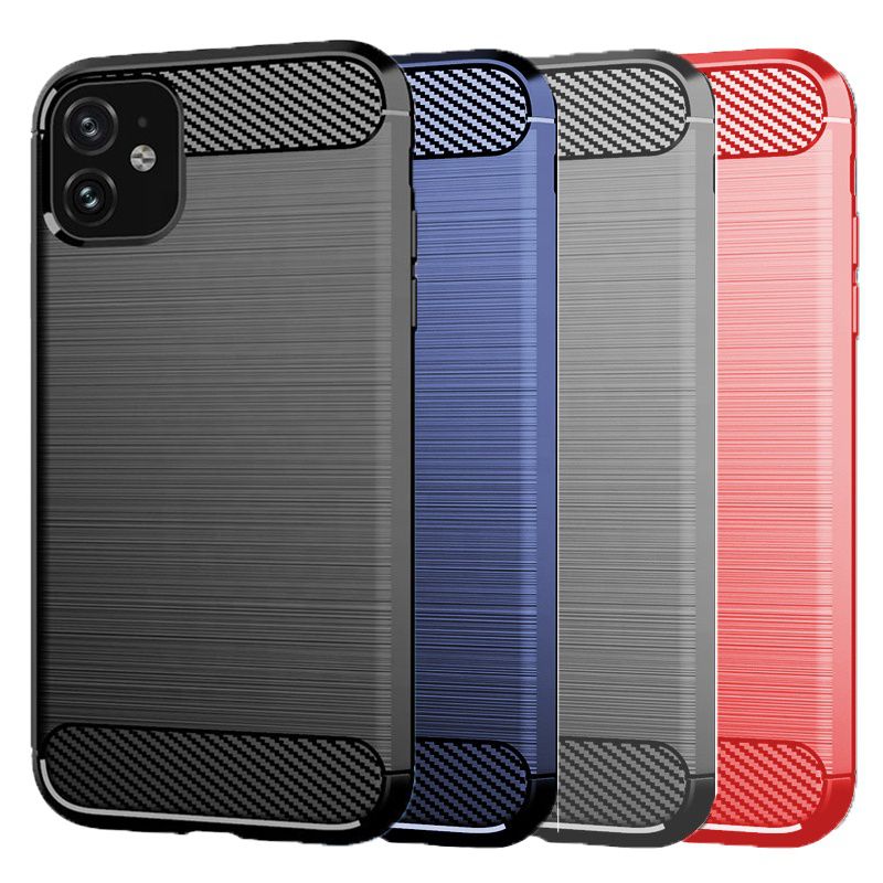 

Carbon Fiber brushed phone case For iphone 11 pro max TPU Slim Soft Anti-slip for iPhone 11 11pro XS MAX XR XS X 6 7 8, Black