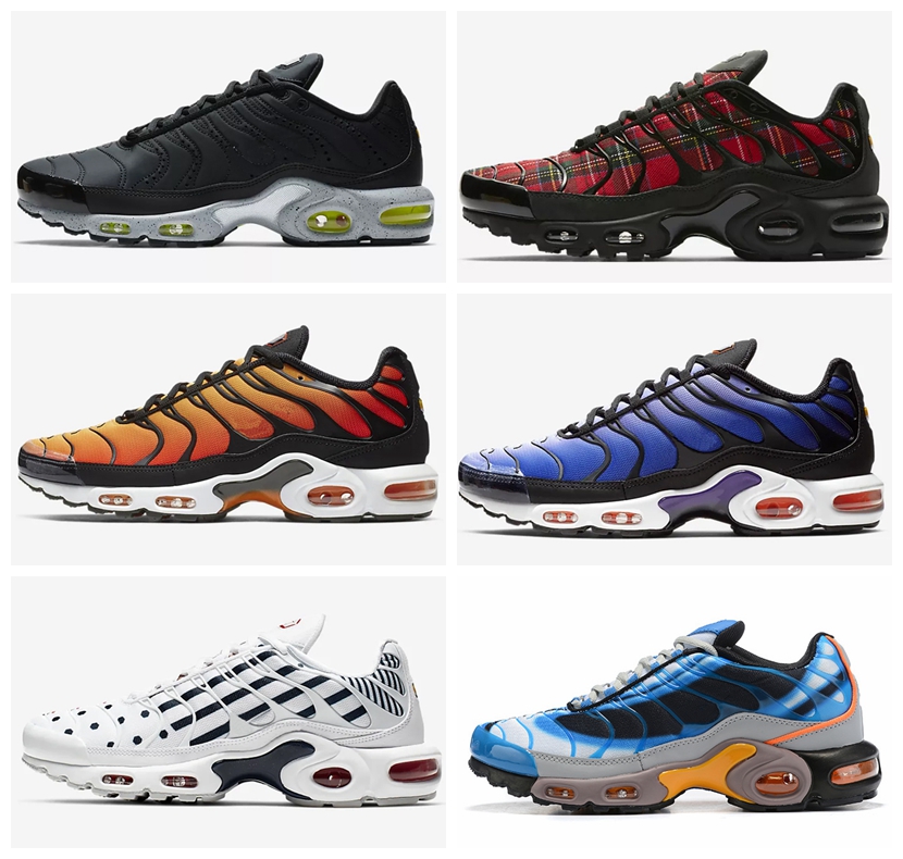 

2019 Tn Plus SE Mercurial Mens Designer Sneakers Chaussures Homme Tns Men Zapatillas Mujer Mercurial Trainers Running Shoes, White;red