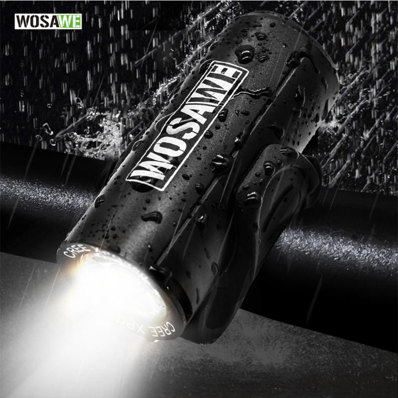 

WOSAWE Bike Light Waterproof Aluminum USB Charging Smart Cycling Bicycle Warning Light LED Front Lights and Taillight