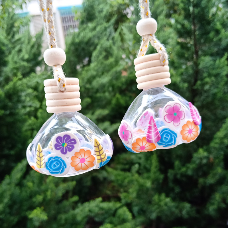 

15ml Handmade Semi Package Polymer Clay Car Perfume Glass Empty Bottle 100pcs/lot