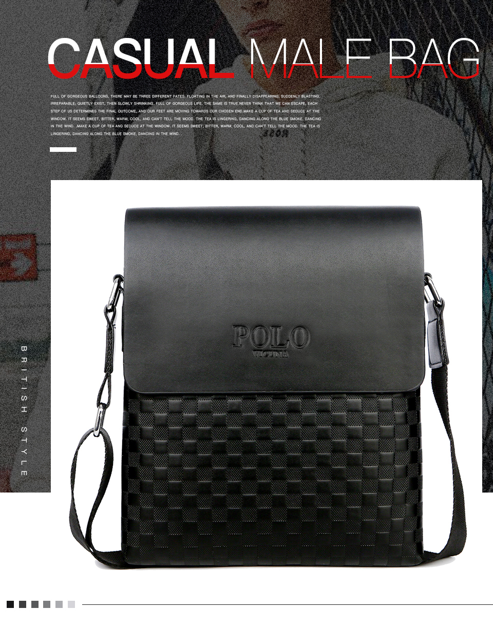 polo men's shoulder bolsa