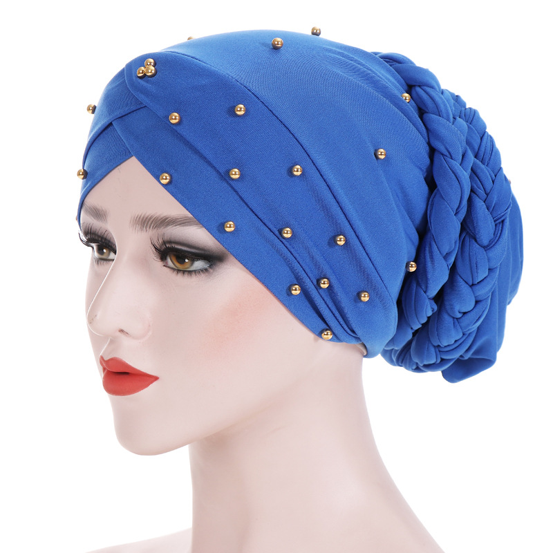 Coda lunga di velluto donna CAPS Turbante Cappelli Hijab Mussulmano Sciarpa Testa Wrap araba Islam
