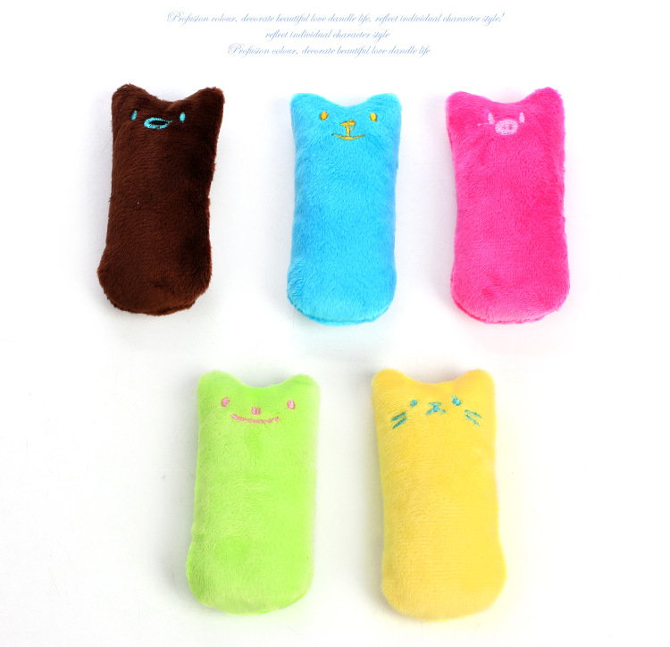

Teeth Grinding Catnip Toys Funny Interactive Plush Cat Toy Pet Kitten Chewing Toy Thumb Bite Cat mint For Cats hot