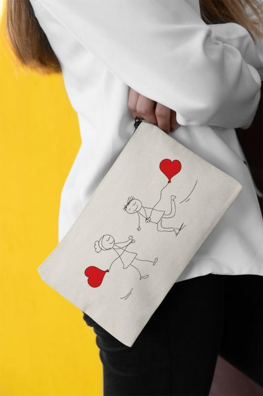 

Angemiel Clutch Together Running Lovers Portfolio Hand Makeup Bag