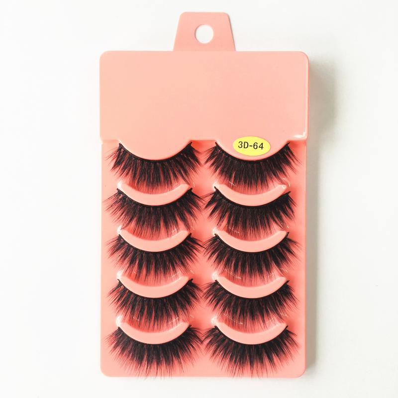 

5 Pairs False Eyelashes Messy Cross Thick Natural Long Faux EyeLashes Crissross Makeup Tools Beauty Bigeye False Eye Lashes