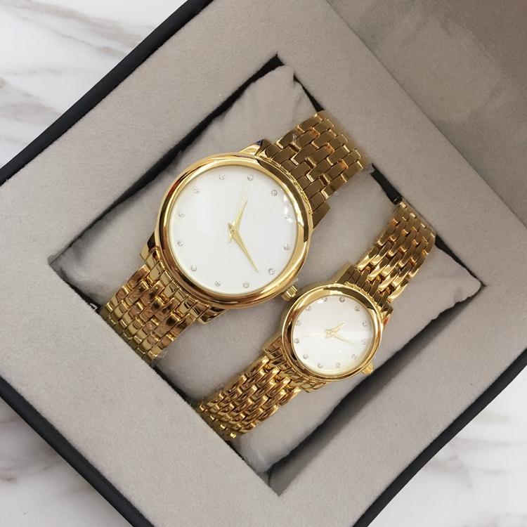 

2019 Fashion Luxury Men Watch Women Watches gold/silver Top Brand Quartz movement Diamond Dial Wristwatches Best Gift Quartz Free Shipping, Silver small