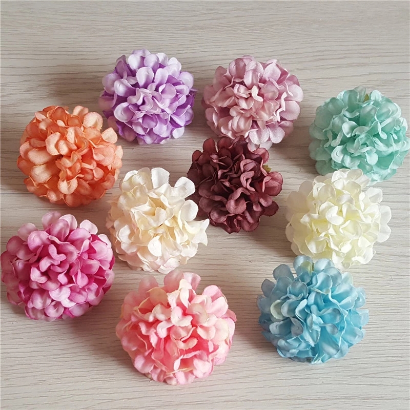 

50Pcs Artificial Hydrangea Decorative Silk Flower Head For Wedding Decorations Home Accessory Props Party Decoration Hydrangea Rose Wall, Mix order pls leave message