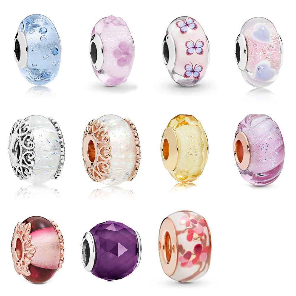 pandora charm vetro rosa pandora charm vetro rosa