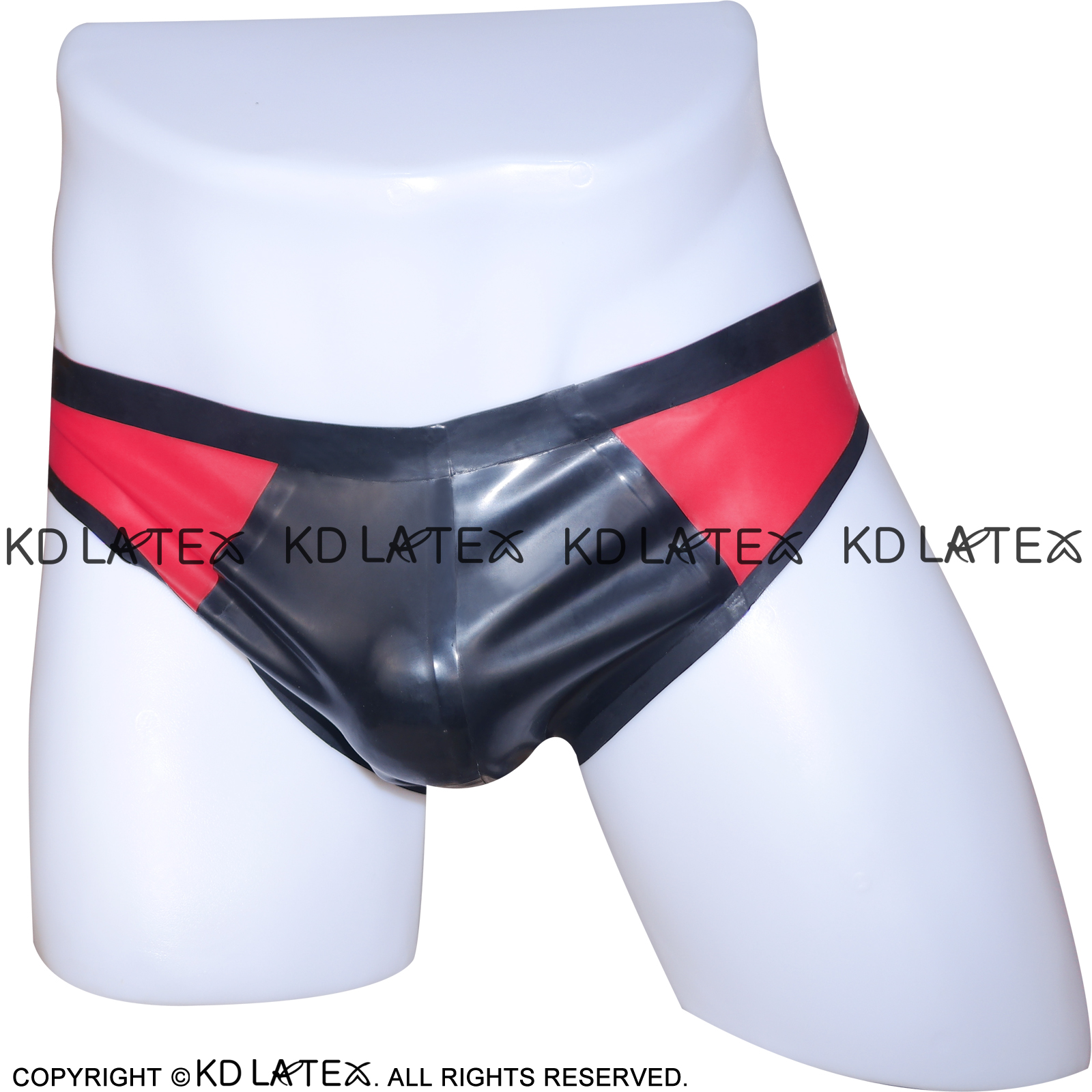 Black And Red Sexy Latex Boxer Shorts Underpants With Pouch Rubber Boyshorts Underwear Pants 0077