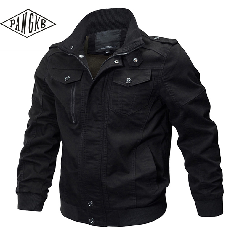 

PANGKB ] Fashion Jacket Men Spring Autumn Fashion Jacket Men's Dogfight Pilot Male Coat Thin Men Coat Outwear, Black