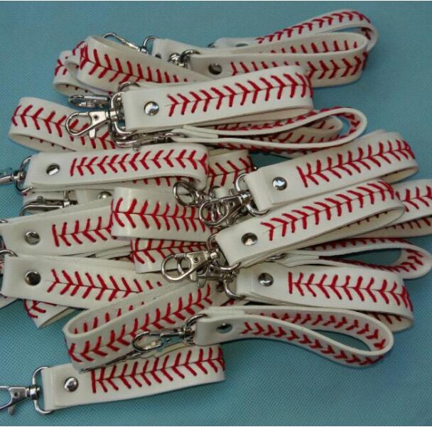 

Baseball Bracelet Keychain Leather Softball Bracelets Key Chains Keyring Mens Women Sports Wristband Ball Accessories Jewelry GGA2466, As pic