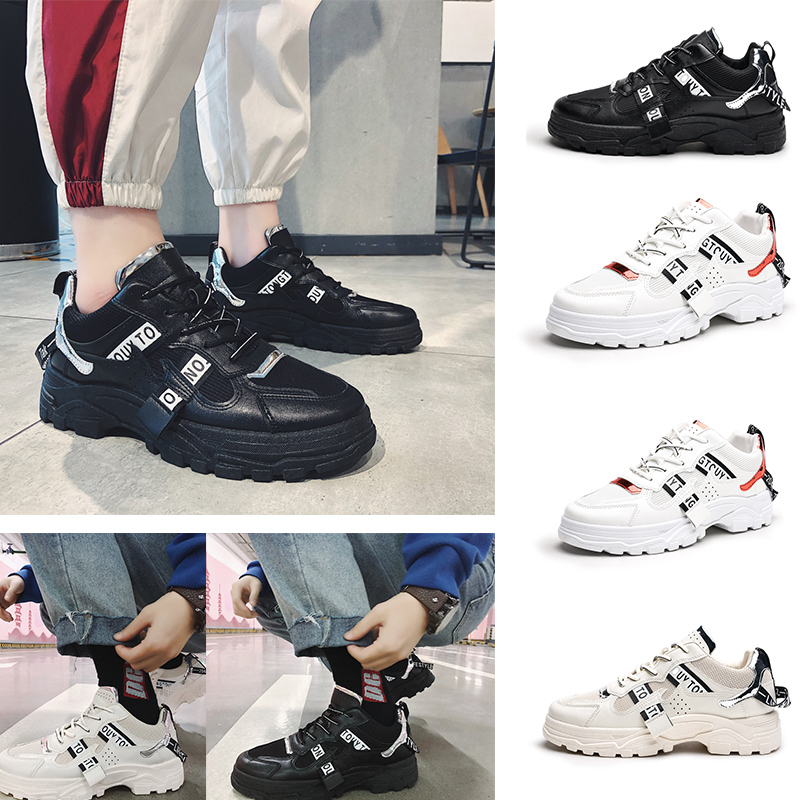 

gym jogging for women men running shoes triple white black brown breathable net surface comfortable trainer sport sneakers size 39-44, A3