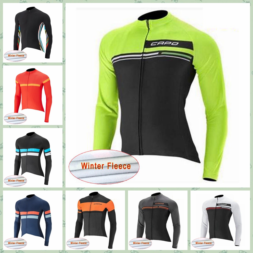 

2019 CAPO team Cycling Winter Thermal Fleece jersey custom made Anti-UV Spring and autumn Style Ropa De Ciclismo New Arrive W30915, 8d