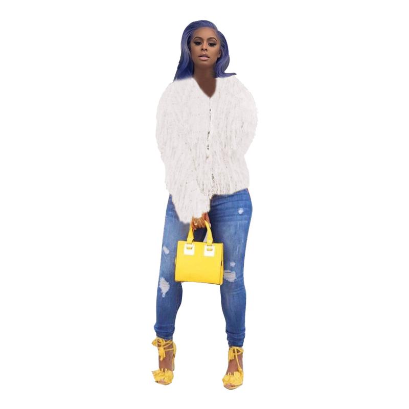 

Autumn Winter Women Trench Coat Casual Long Sleeve Warm Plus Size Coats, White