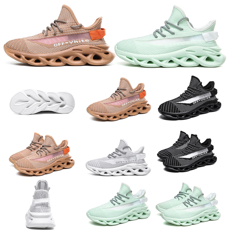 

men women luxury jogging sport running shoes net surface green white brown black breathable comfortable style trainers designer sneakers, A1