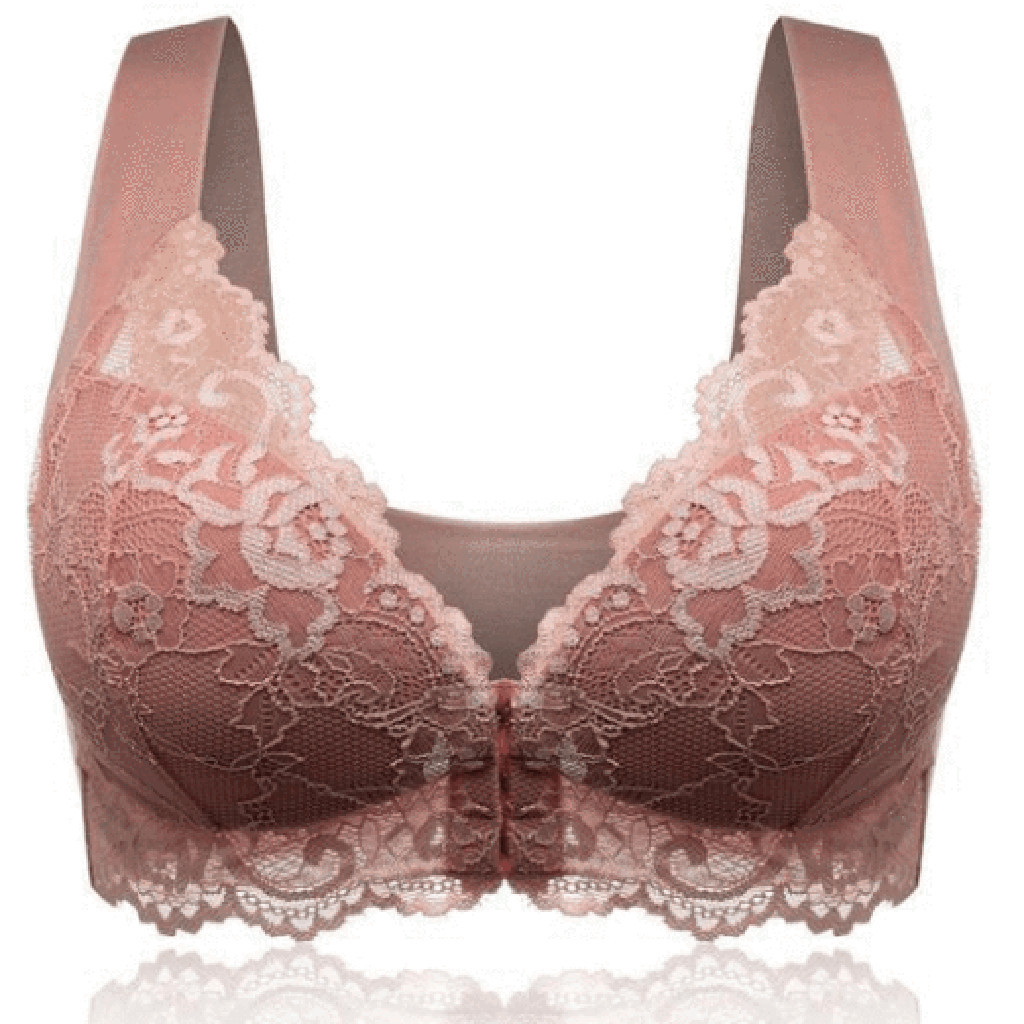 

Blackday Women's Comfort Bra Front Buckle Seamless Vest Lace Bra Beauty Back Large Size Underwear Adjustable Sports Breathable Bra 40*