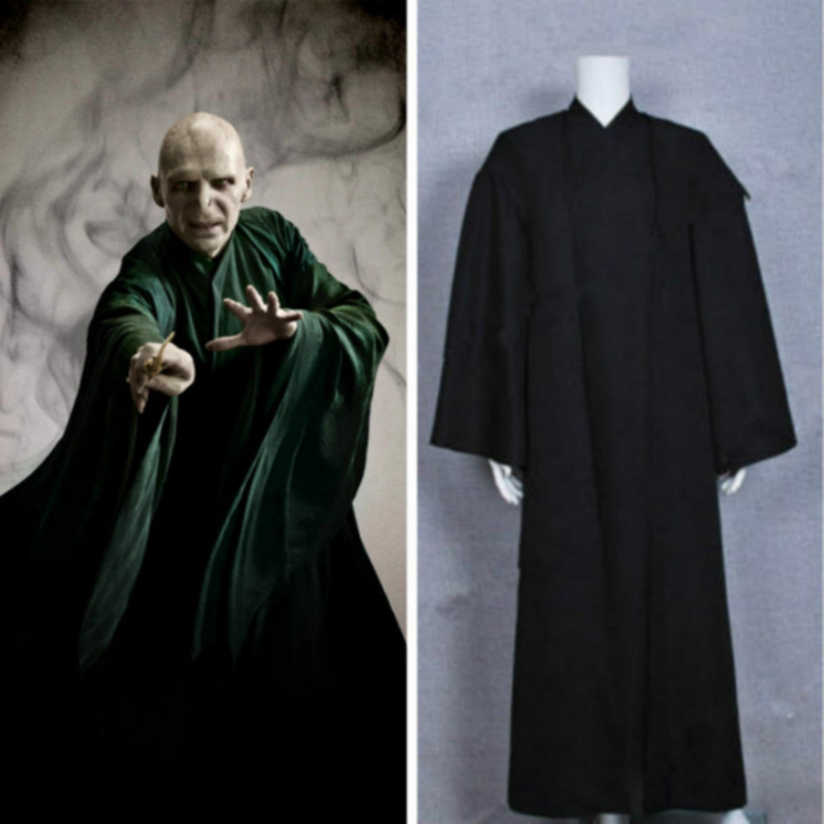 

NEW Cosplay Lord Voldemort Costume Black Kimono Robe custom made