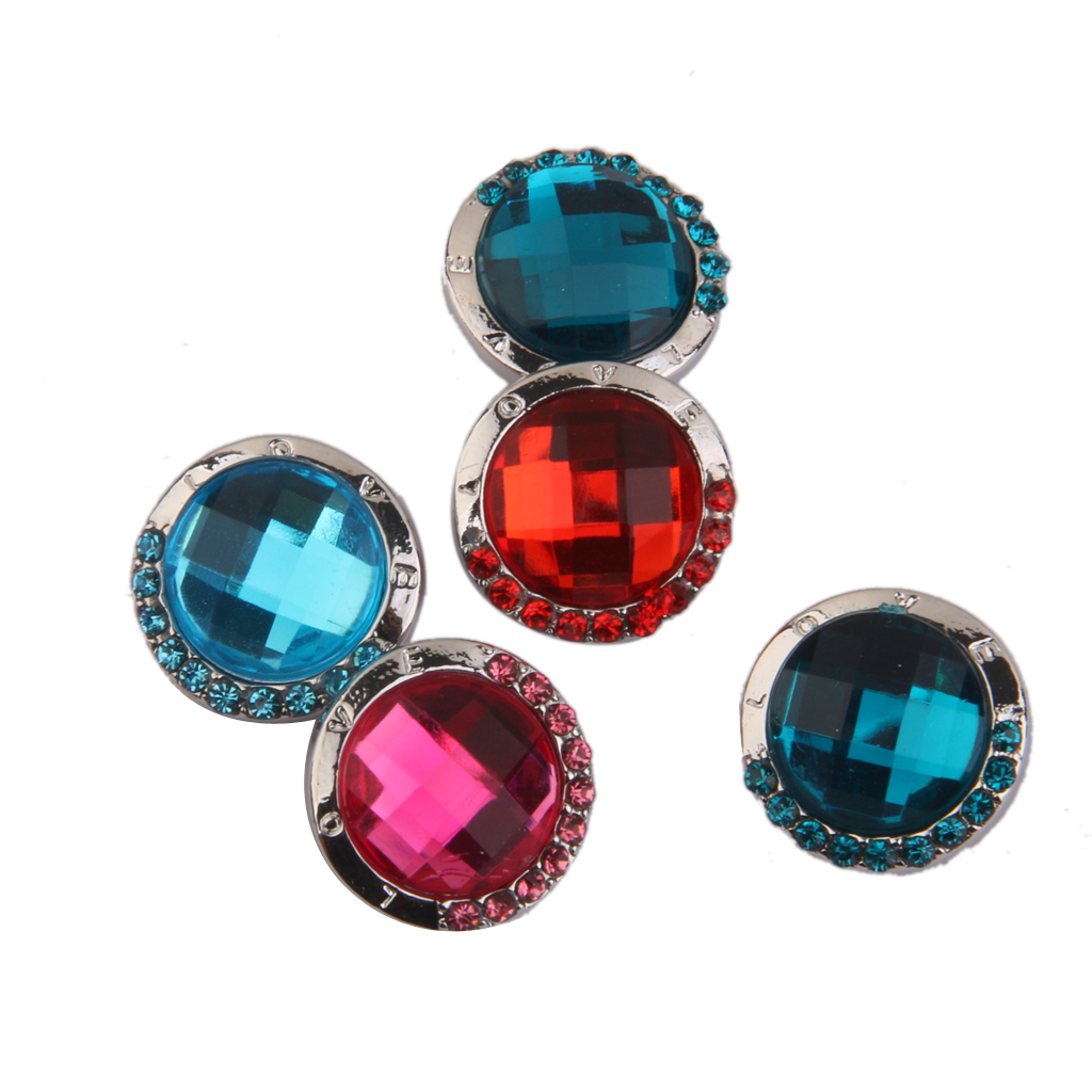 

5pcs 18.5mm Rhinestone Chunky Snap Button For Bracelet Jewelry Findings, Black