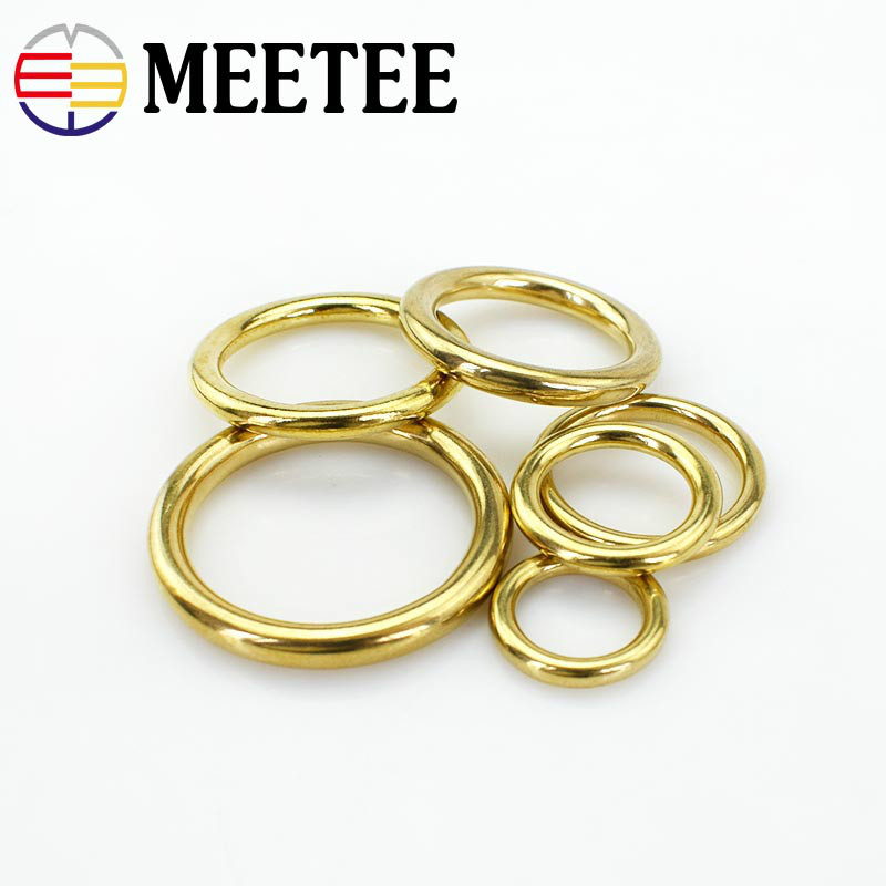 Solid Brass D Ring Buckles for Strap Dog Collar Keychain Saddle Harness Belt DIY