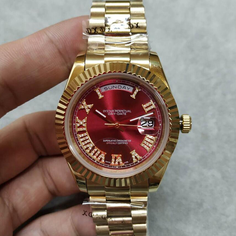 

2019 U1 factory New Male President 18K Golden Daydate High Quality Roman Digital Male Automatic Machine Watch Sapphire Surface Free shiping, Make waterproof