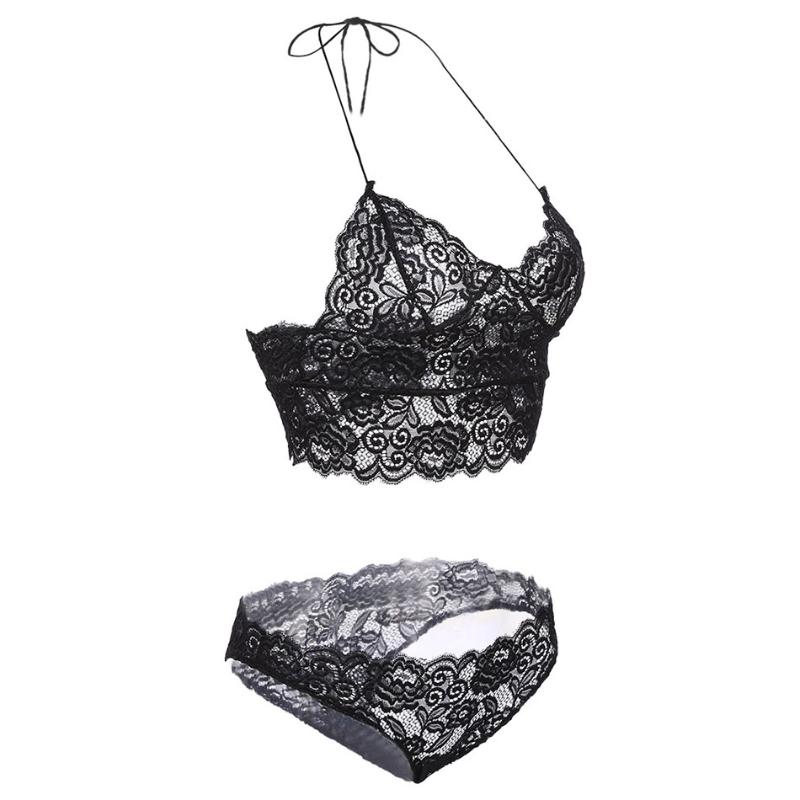 

ANNJOLI Exotic Sets Chemises Lace See-through Lingerie Set Red Black White, Purple