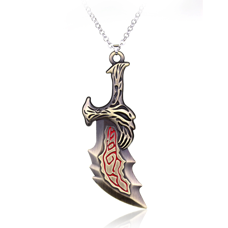 

Chains Dongsheng Fashion Game God Of War Necklace Sword OLYMPUS KRATOS Blades Chaos Dota 2 Jewelry Classic