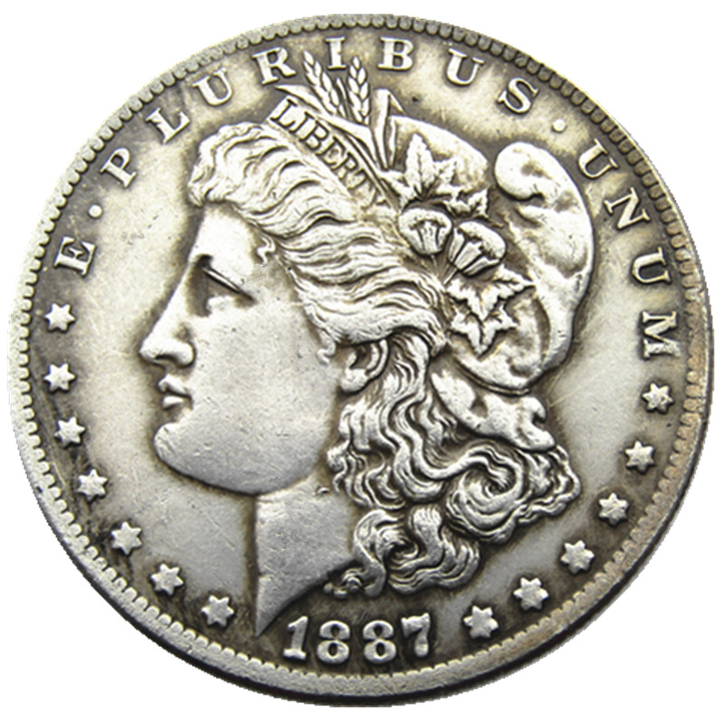 

US 1887-P-O-S Morgan Dollar Copy Coin Brass Craft Ornaments replica coins home decoration accessories