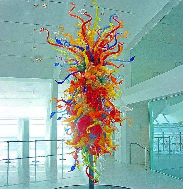 

Brighter Colored Lamp Sculptures Interior Decoration Hand Blown Tree Floor Lamps Large Hotel Lobby Murano Glass Sculpture
