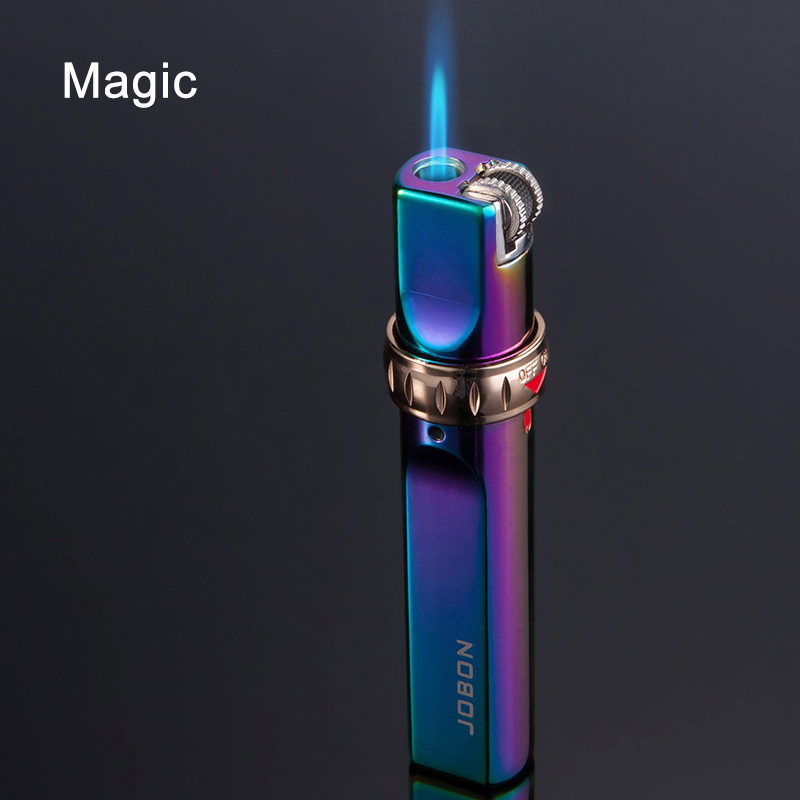 

Jobon Compact Cigar Lighter with Fire Lock Inflatable Grinding Wheel Torch Jet Windproof Flame Lighters