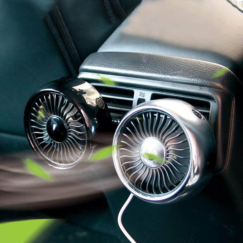 

12V/24V Mini Electric Car Fan Low Noise Car Air Conditioner Rotating Cooling Fan Cooler Ventilador Summer