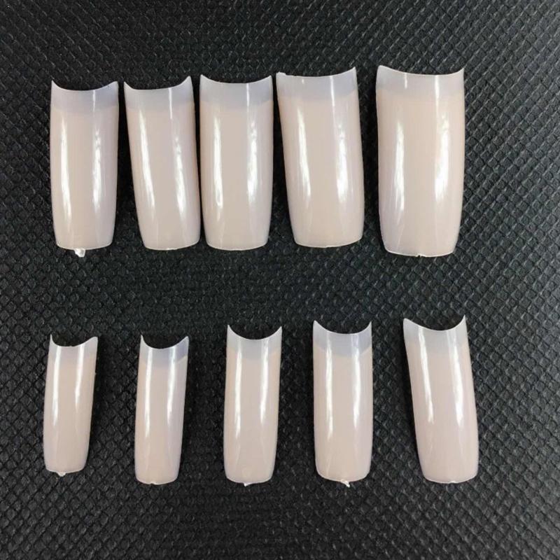 

100pcs/box Nude Pink Fake Half Nail Tips South French Salon Manicure Tips Nail Art Acrylic M03804 Salon Build Fal J7I0, As picture