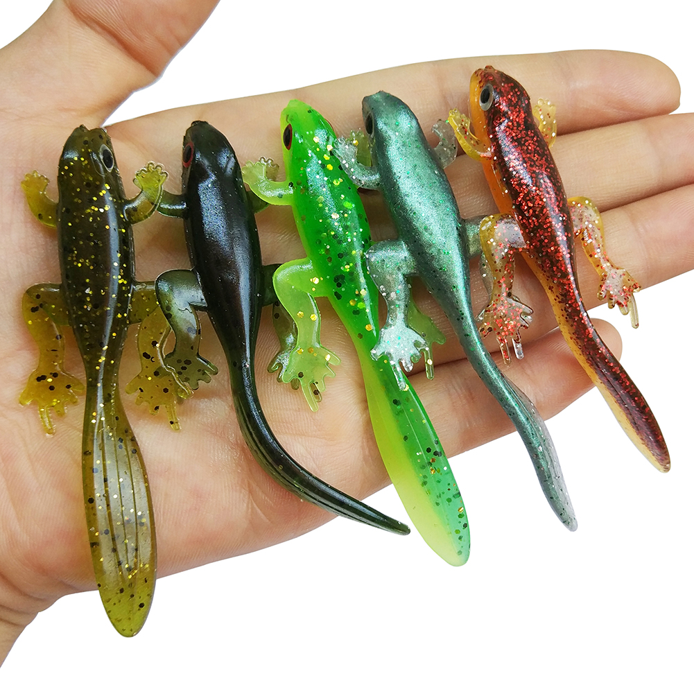 Soft Bait Lures Frog Tadpole 8cm/3.6g Soft Fishing Lure Toads Artificial Silicone Baits For Bass-image-477347069