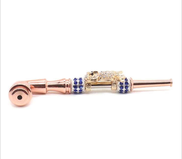 

Wholesale of 127mm Portable Individual Smoke Tobacco with Drill Metal Short Pipe for New Owl Modeling in 2019