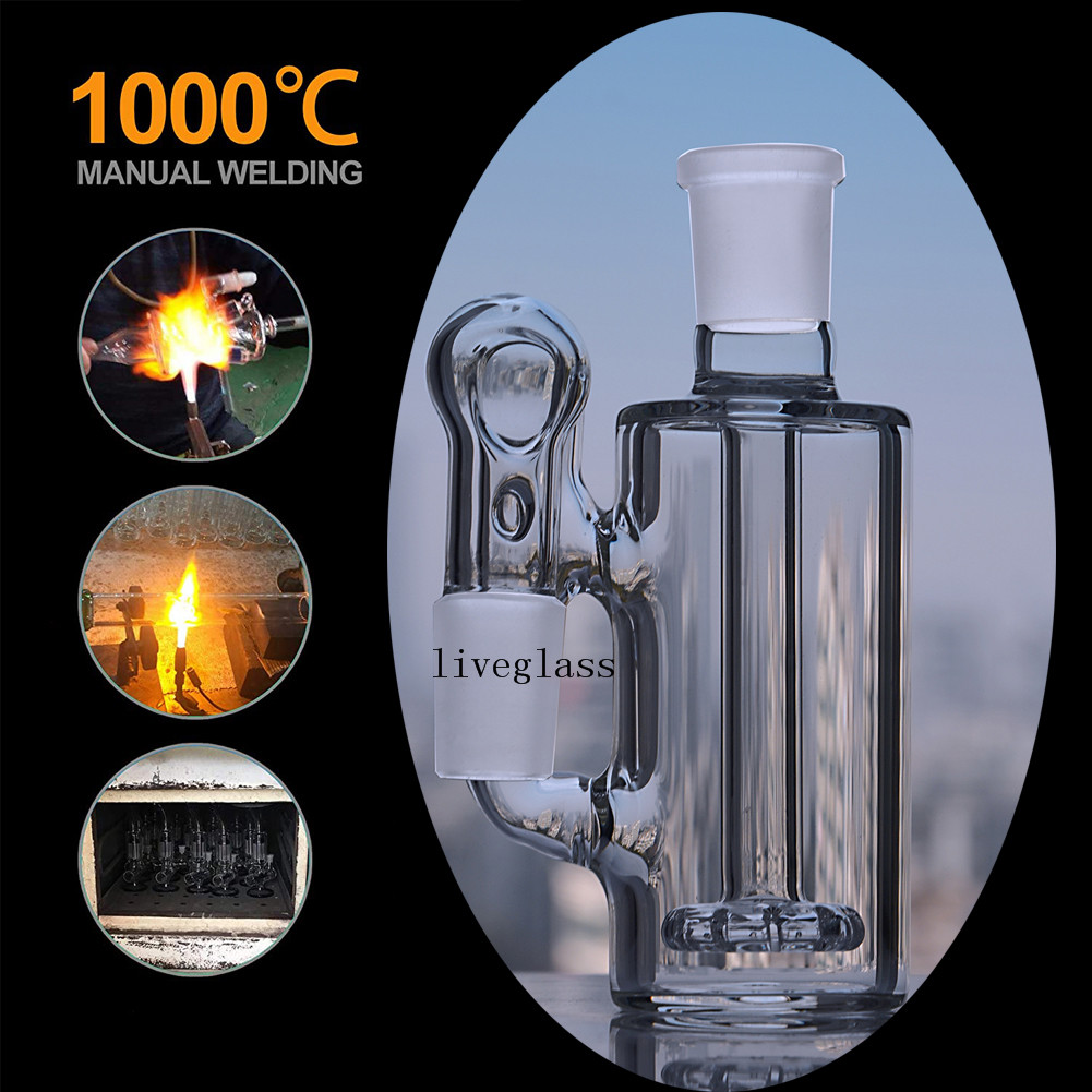 

Clear Ash Catcher Smoking Accessories Dabber Tool Glass Water Pipes Build A Bongs Hookah Smoking Fliter Tips 4.8 Inch 18MM Joint