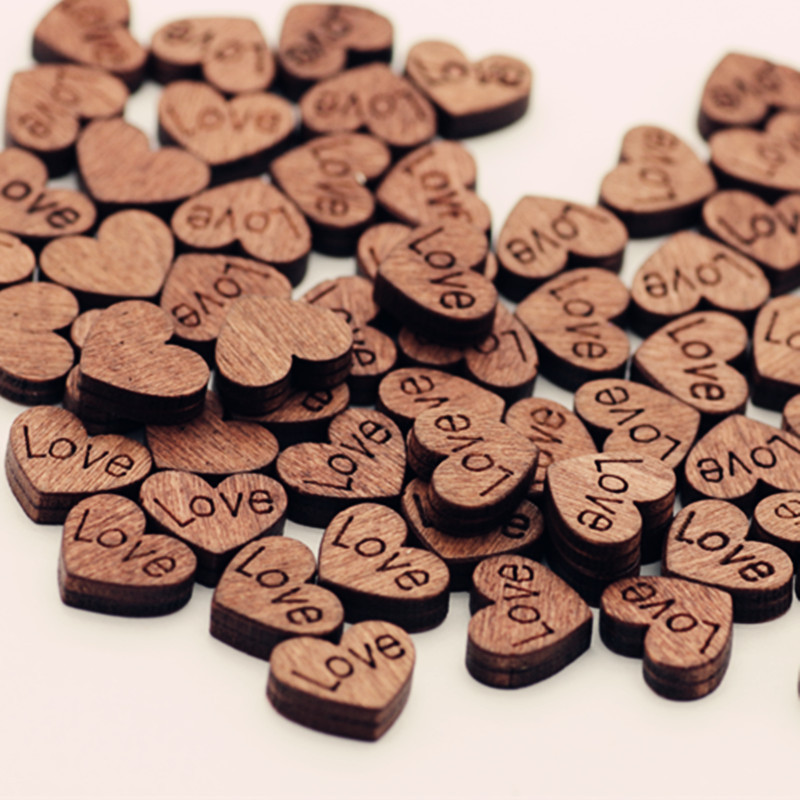 100Pcs Wooden Logs Sewing Scrapbook Craft Embellishments DIY Decoration FF