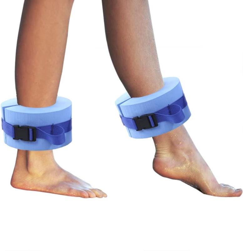 

2pcs Foam Swim Aquatic Cuffs Water Aerobics Float Ring Exercise Set Ankles Arms Belts Quick Release Buckle Swim Fitness Training