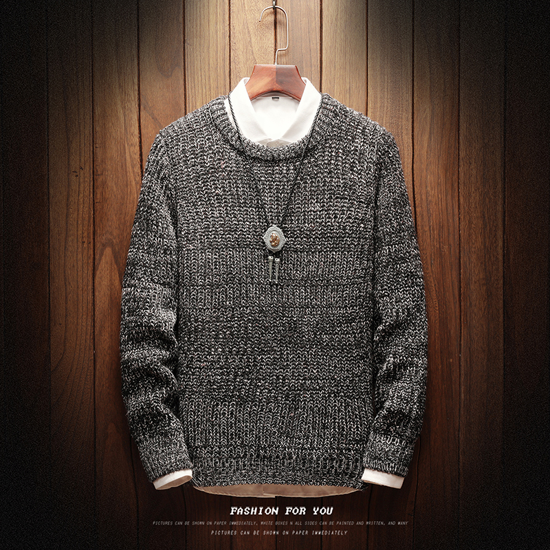 

Sweater Male Fashion Vintage New Style Mens Sweaters And Pullovers Casual 2019 New Autumn Sweater -5XL Pullover Knitted, Black