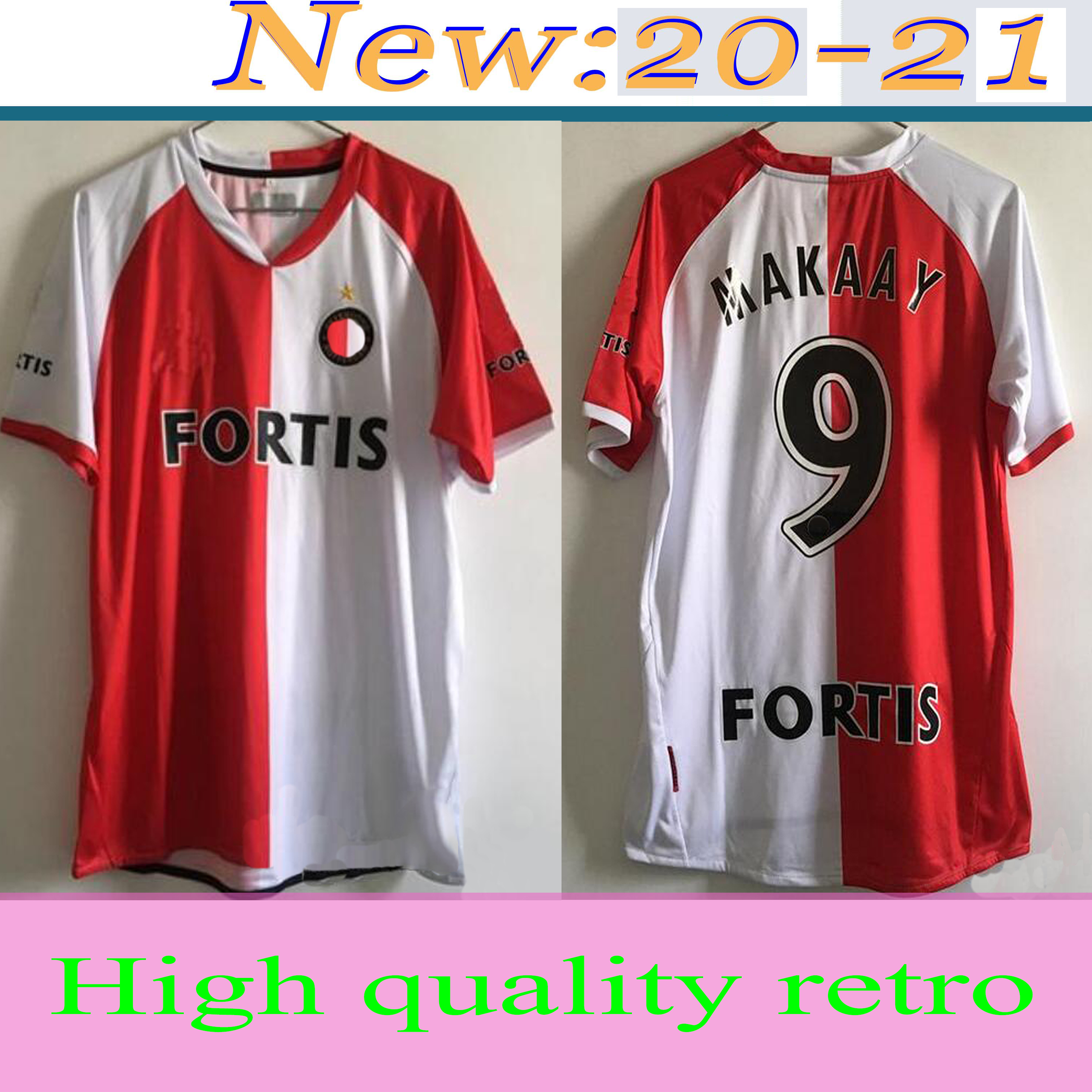 

2007 2008 Feyenoord soccer jersey SLORY MAKAAY retro football shirt camisa de futebol camiseta de fútbol 07 08 Feyenoord retro maillot foot, Adult 07-08