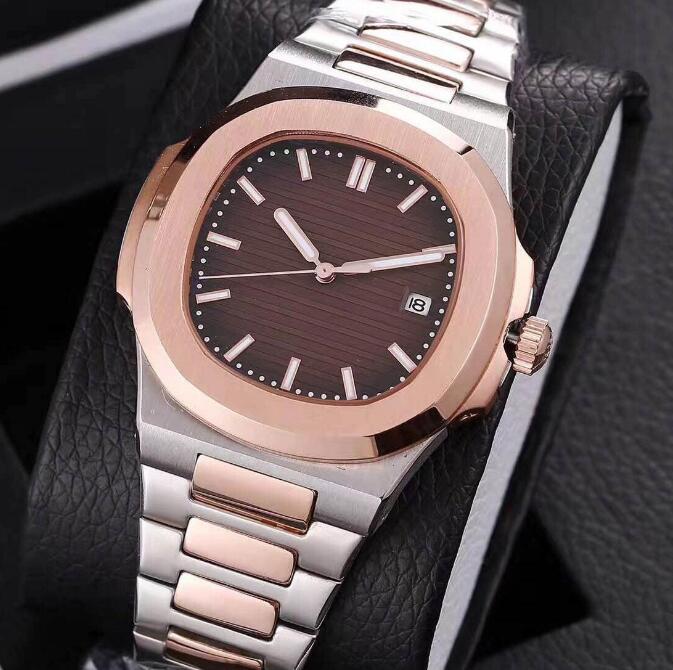 mens watch automatic movement Glide sooth second hand sapphire glass silver and gold wristwatch best sell-image-564269989