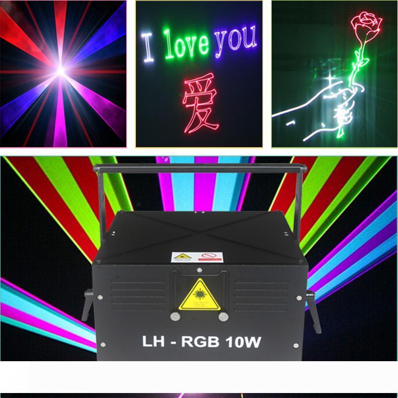 

Free Shipping 10W RGB laser animation scanner projector ILDA DMX dance bar Xmas Party Disco DJ effect Light stage Lights Show system