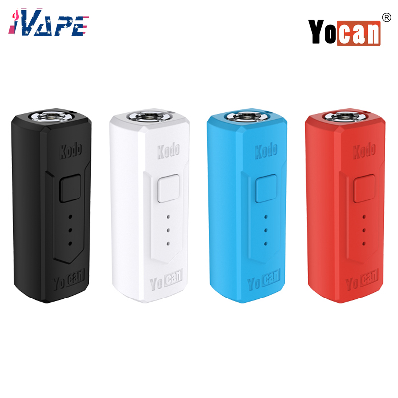 

Original Yocan Kodo Box Mod Vaporizer Battery 400mAh 10s Preheating Mod for 510 Thread Thick Oil Cartridge Exteremly Portable in Palm Size