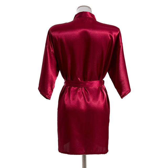 

Women Satin Short Night Robe Solid Kimono Robe Sexy Solid Color Bathrobe Peignoir Bride Bridesmaid Fashion Dressing Gown, Gold